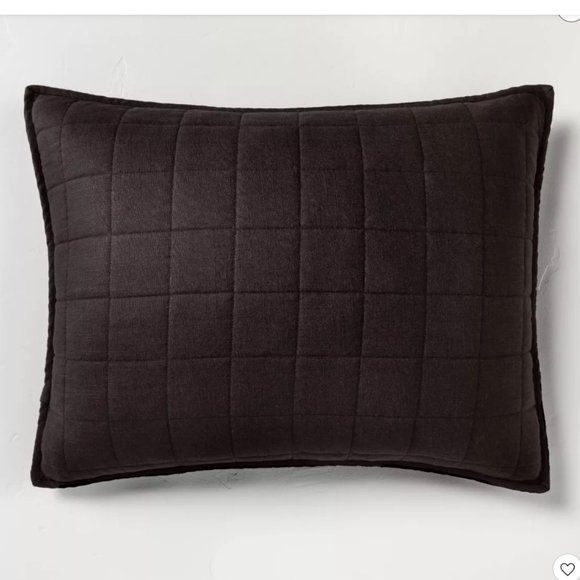 Casaluna Other - Casaluna Faded Black Heavyweight Linen Blend Quilt Pillow Sham Standard
